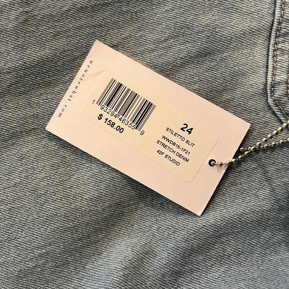 Brand New WeWoreWhat Stiletto Slit skinny jeans - Picture 6 of 9